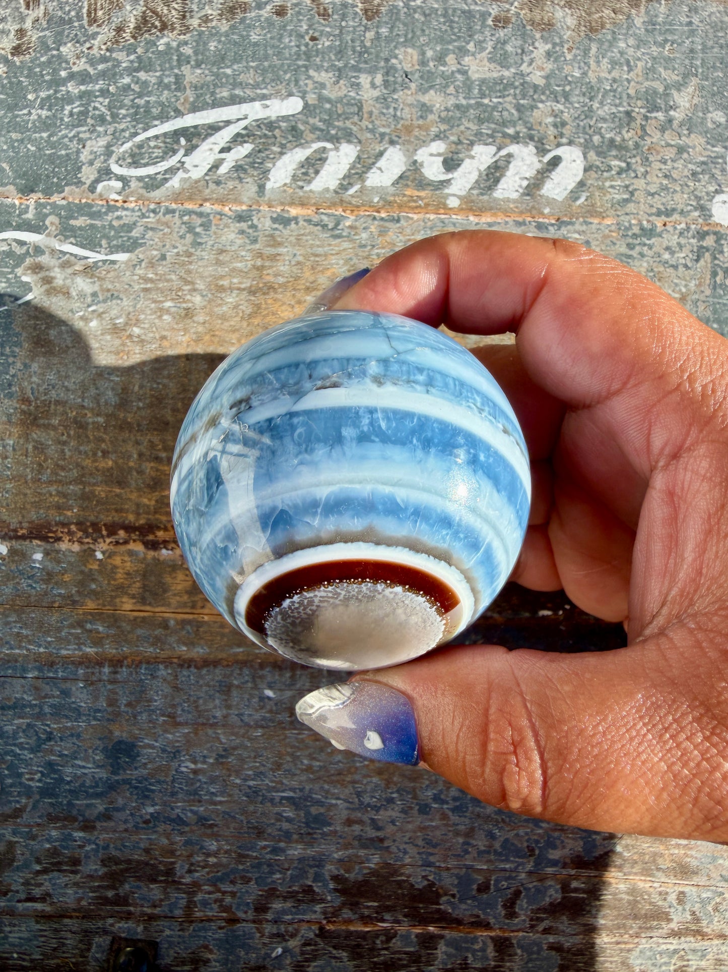 Gorgeous Blue Opal Sphere | India | Opt 43