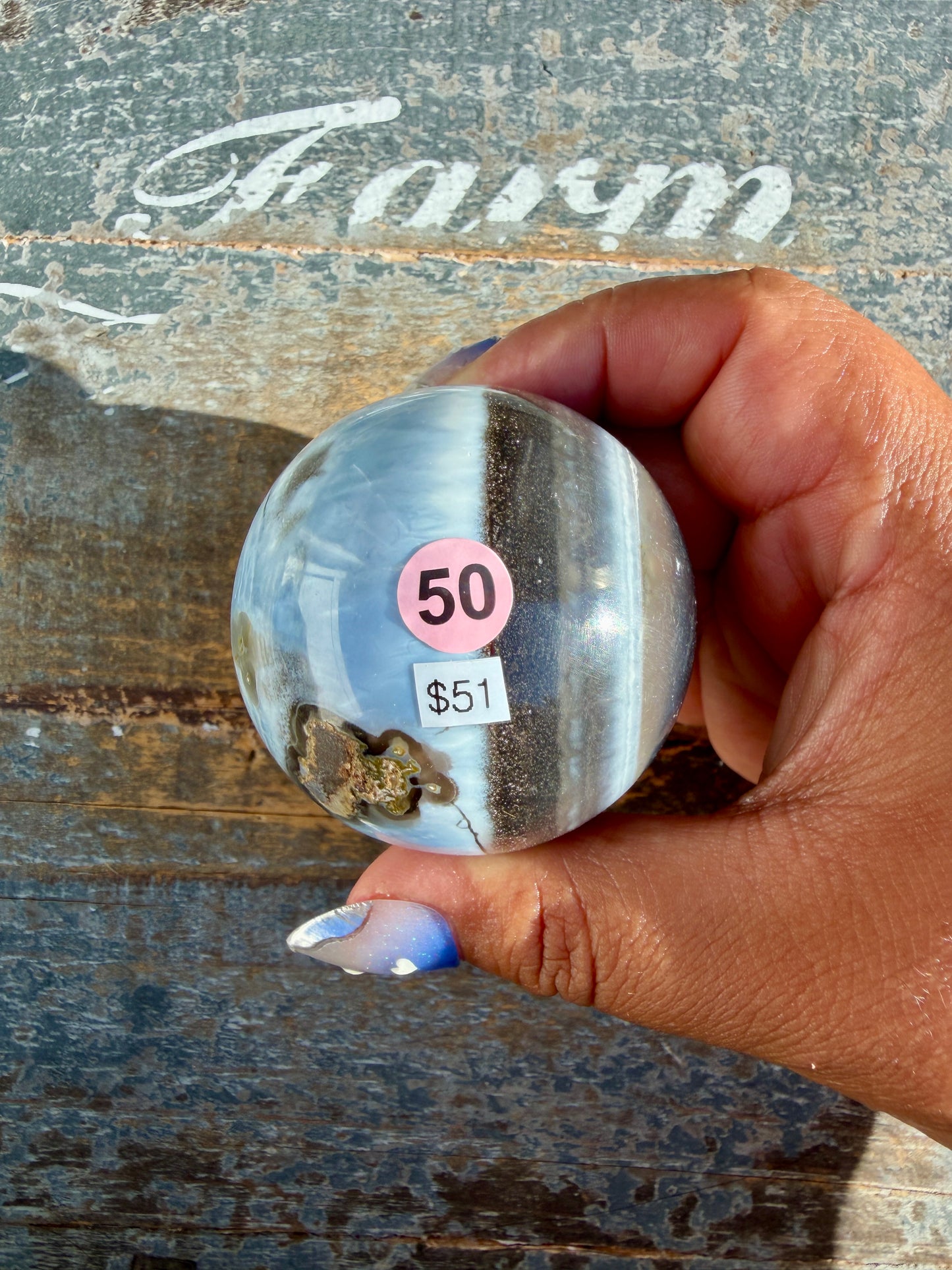 Gorgeous Blue Opal Sphere | India | Opt 50