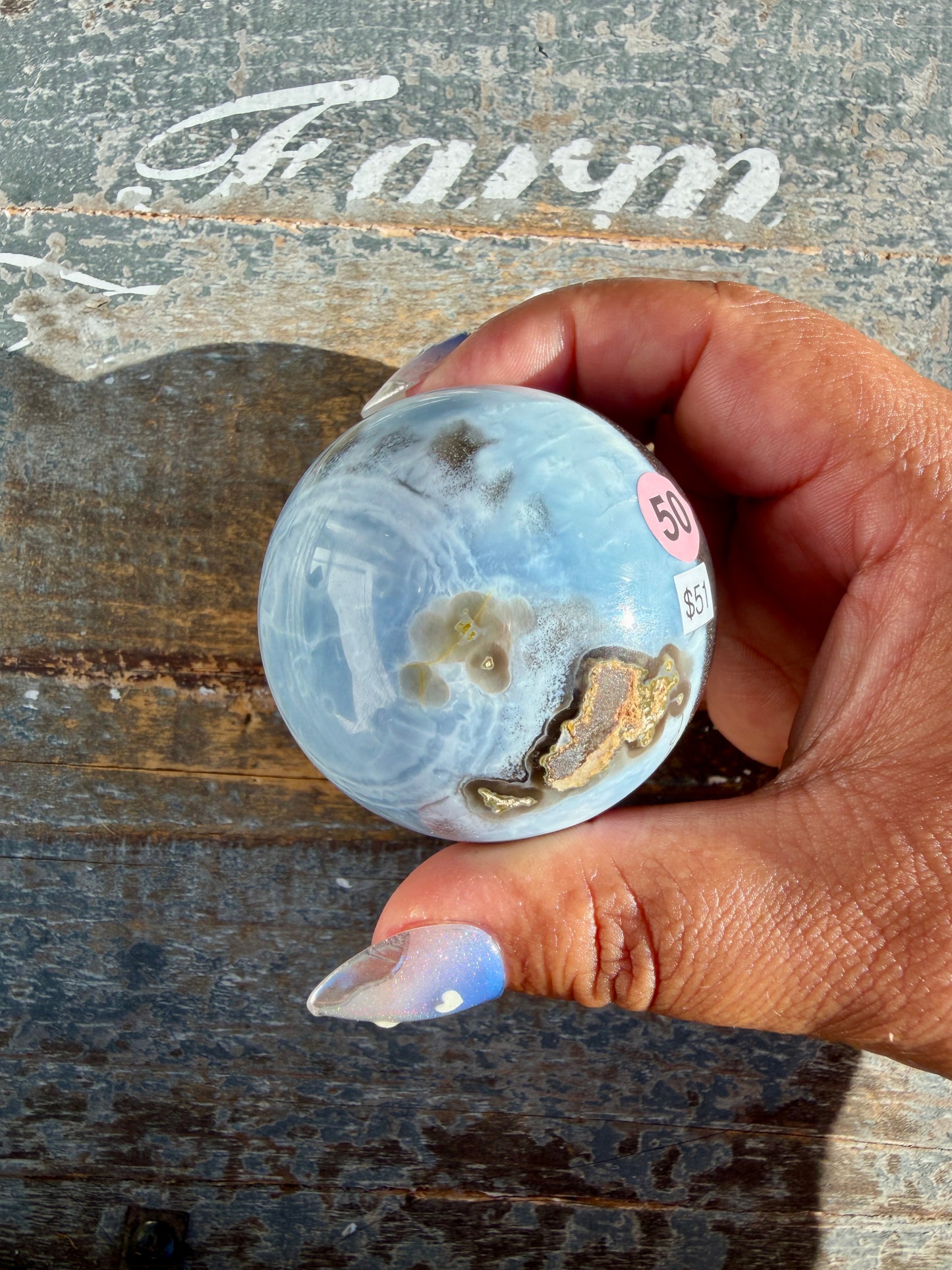 Gorgeous Blue Opal Sphere | India | Opt 50