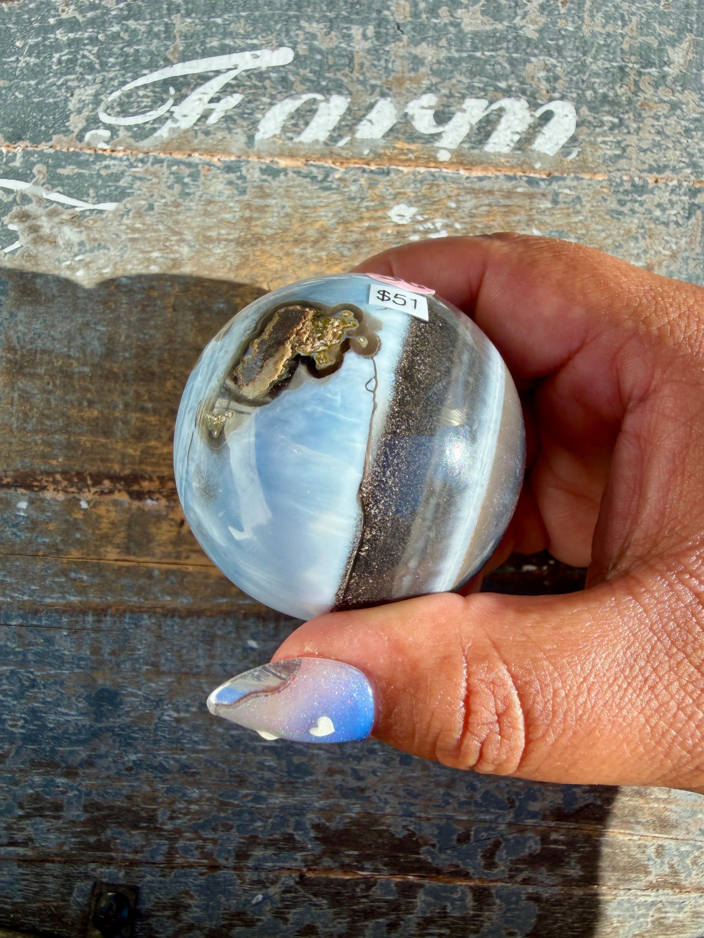Gorgeous Blue Opal Sphere | India | Opt 50