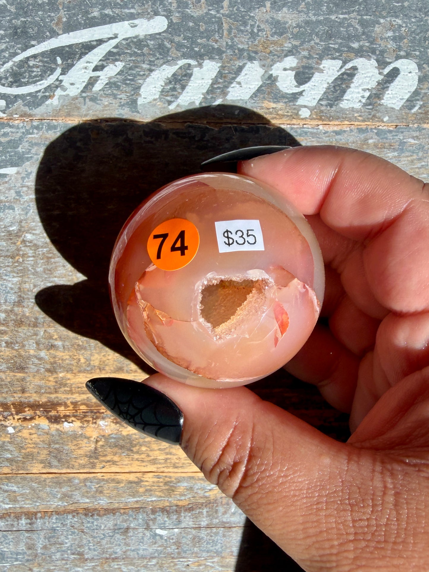 Gorgeous Druzy Carnelian Sphere | Opt 74