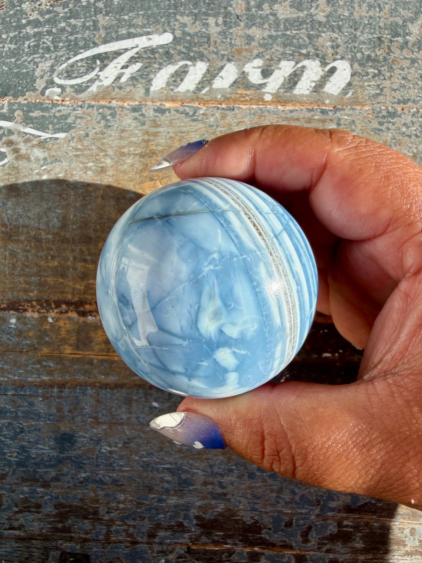 Gorgeous Blue Opal Sphere | India | Opt 46