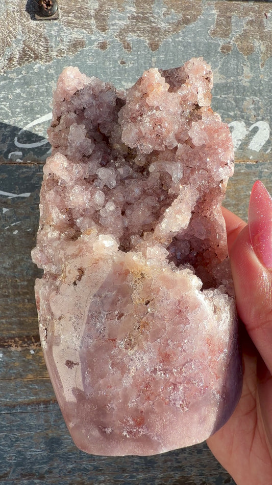 Gorgeous Pink Amethyst Freeform | Brazil | Opt 38 (VIDEO IN LISTING)
