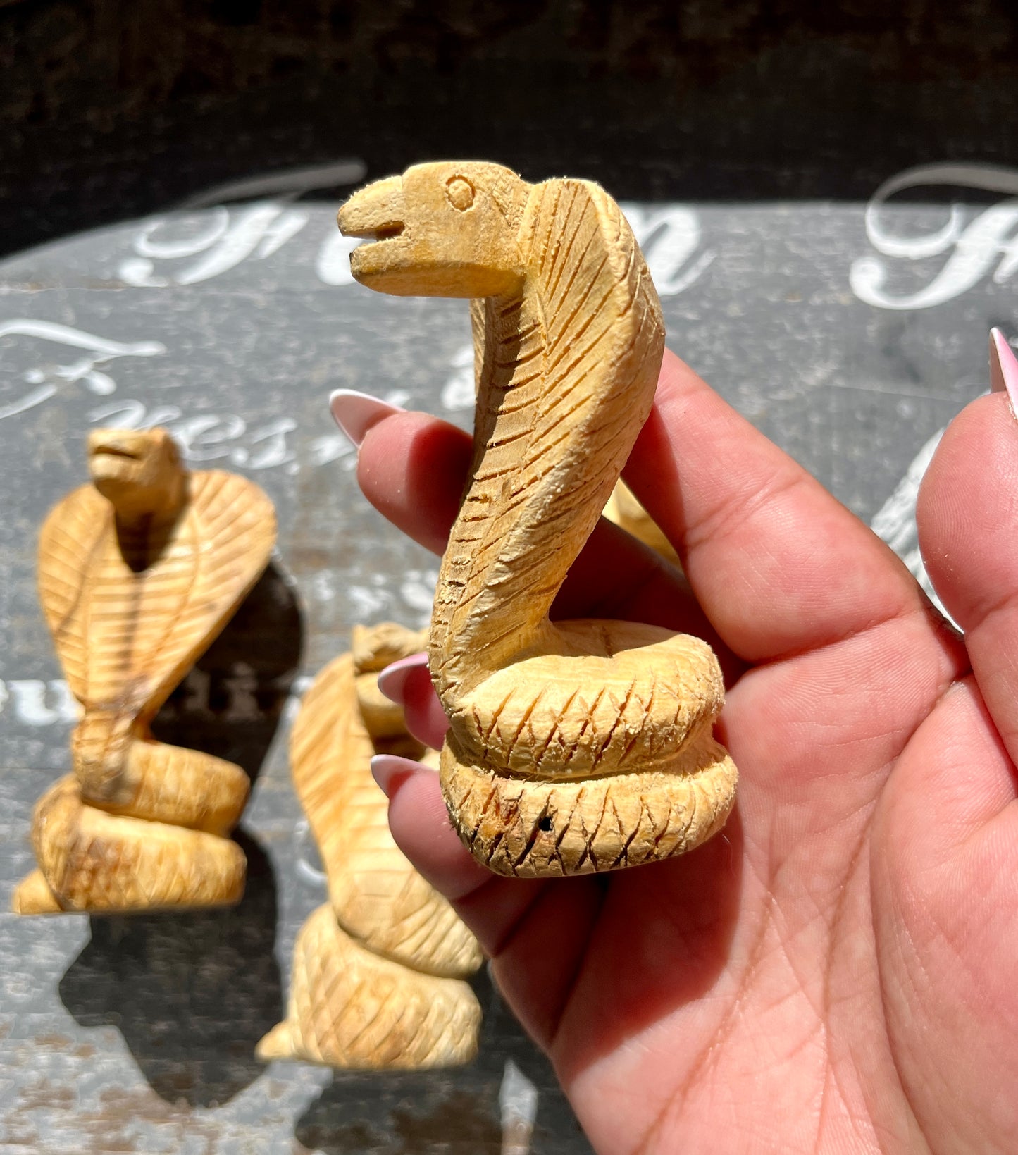 Unique Hand Carved Palo Santo Cobra from Peru (1 per order)! Denver Exclusive!