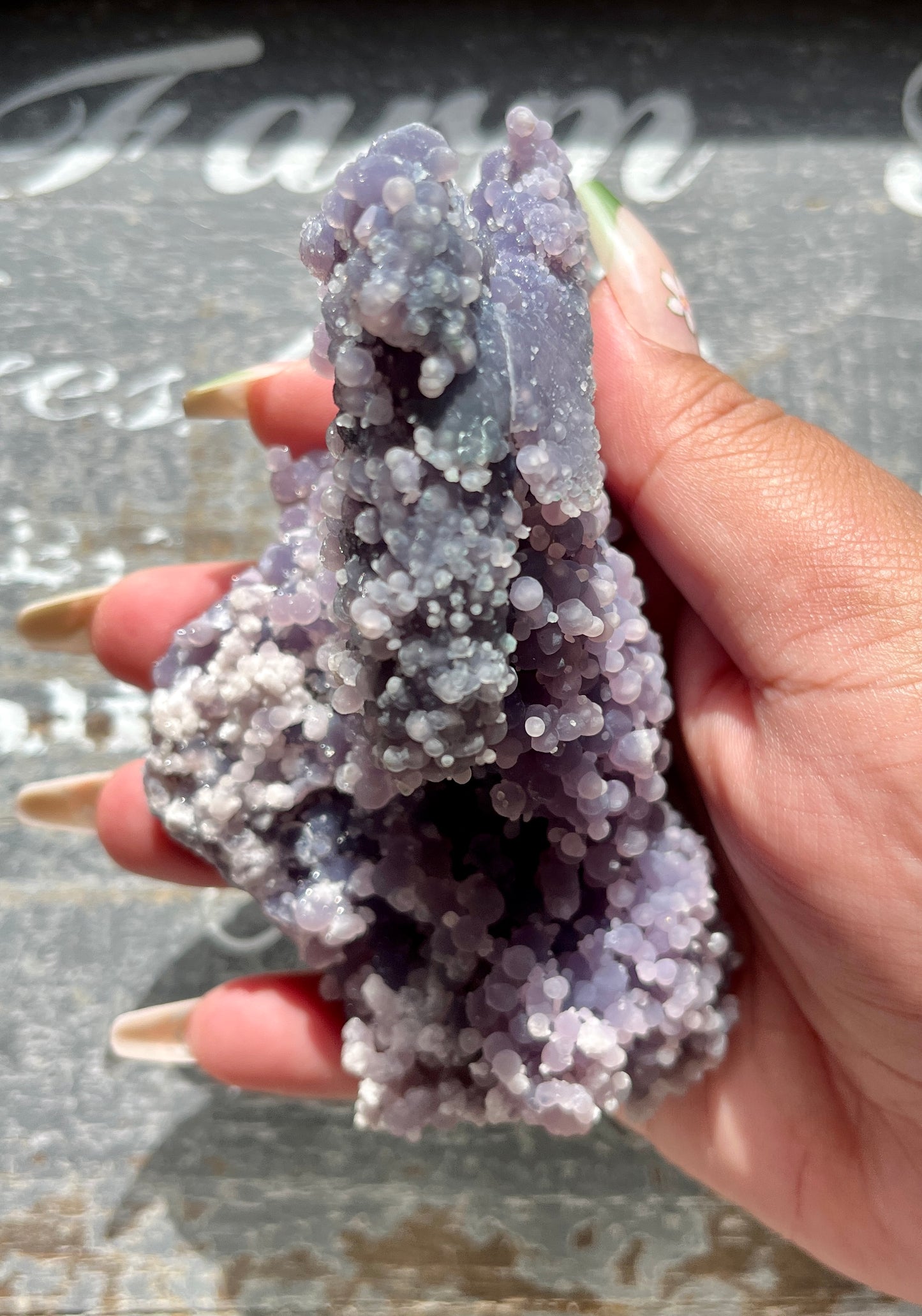 Gorgeous Super Sparkly Grape Agate From Indonesia