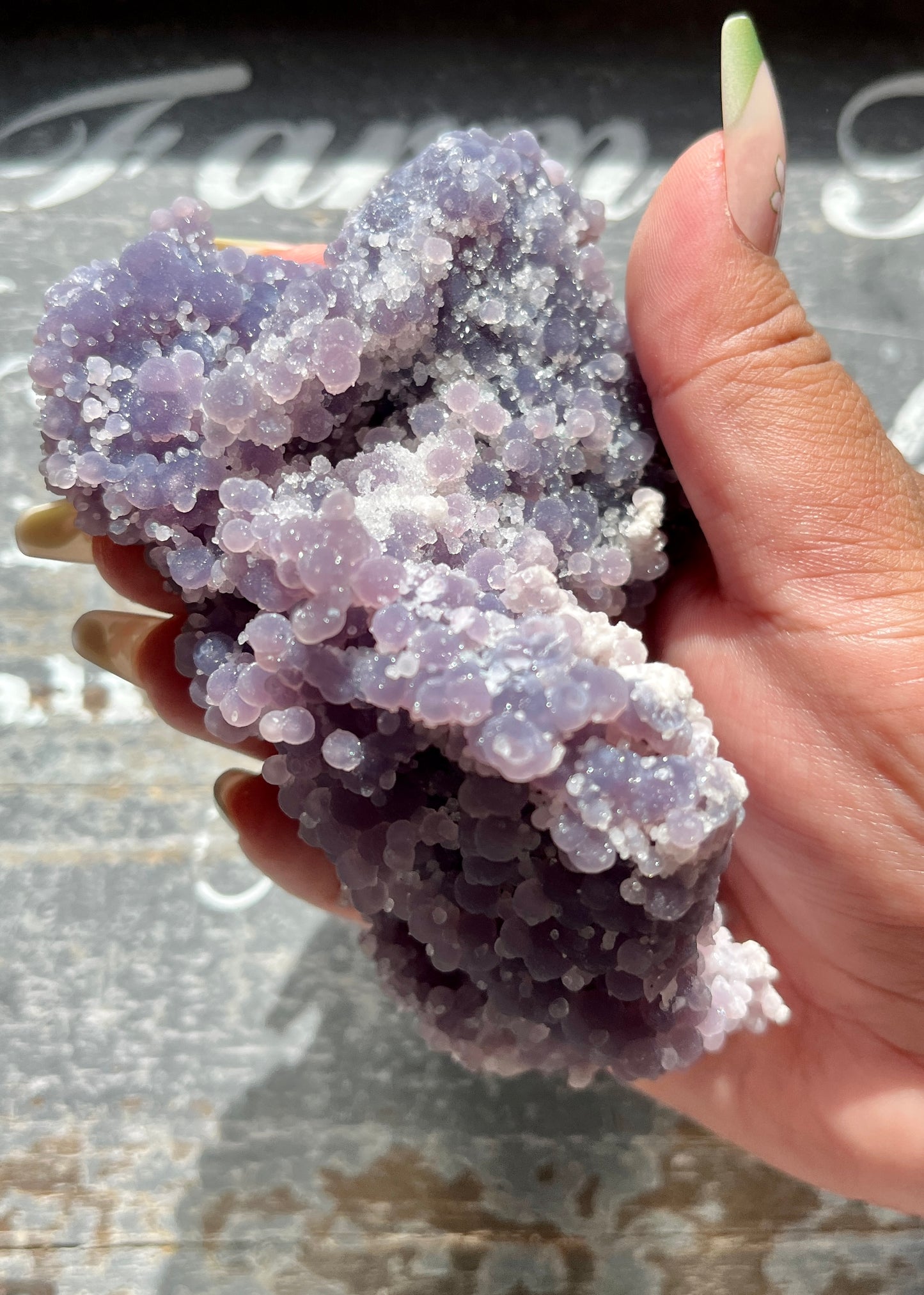 Gorgeous Super Sparkly Grape Agate From Indonesia