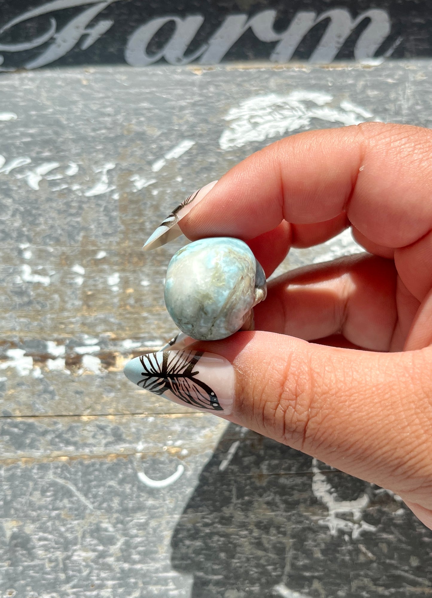 Gorgeous Larimar Hand Carved Skull from the Dominican Republic *Tucson Exclusive*