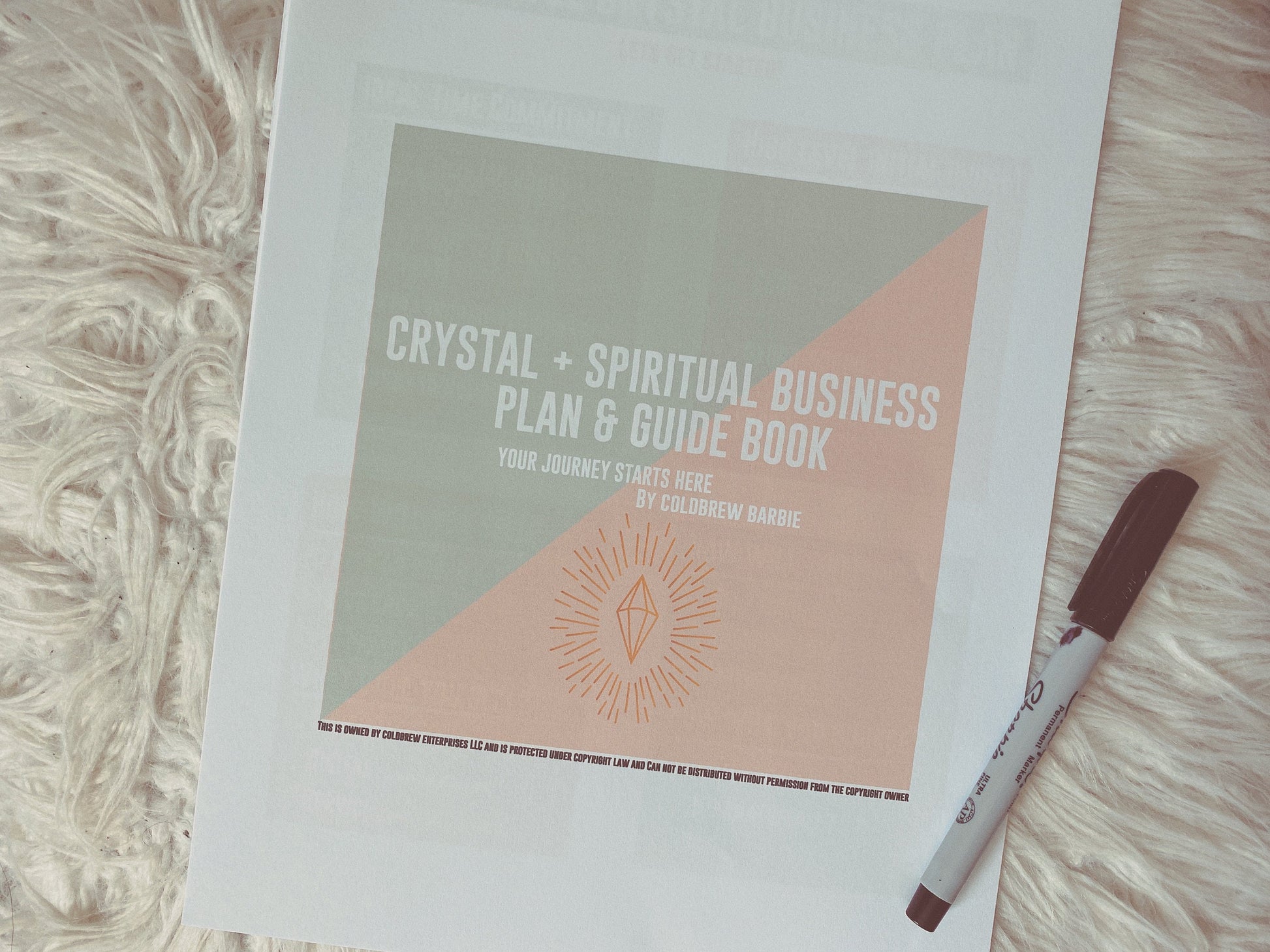 CRYSTAL + Spiritual BUSINESS  Plan & Work Book | Digital Download