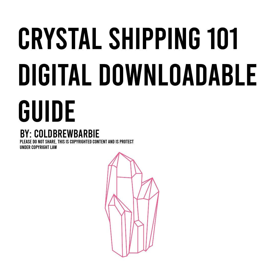 CRYSTAL Shipping 101 | Downloadable Digital Guide with links! Answering all your questions from supplies, to shipping profiles to pricing