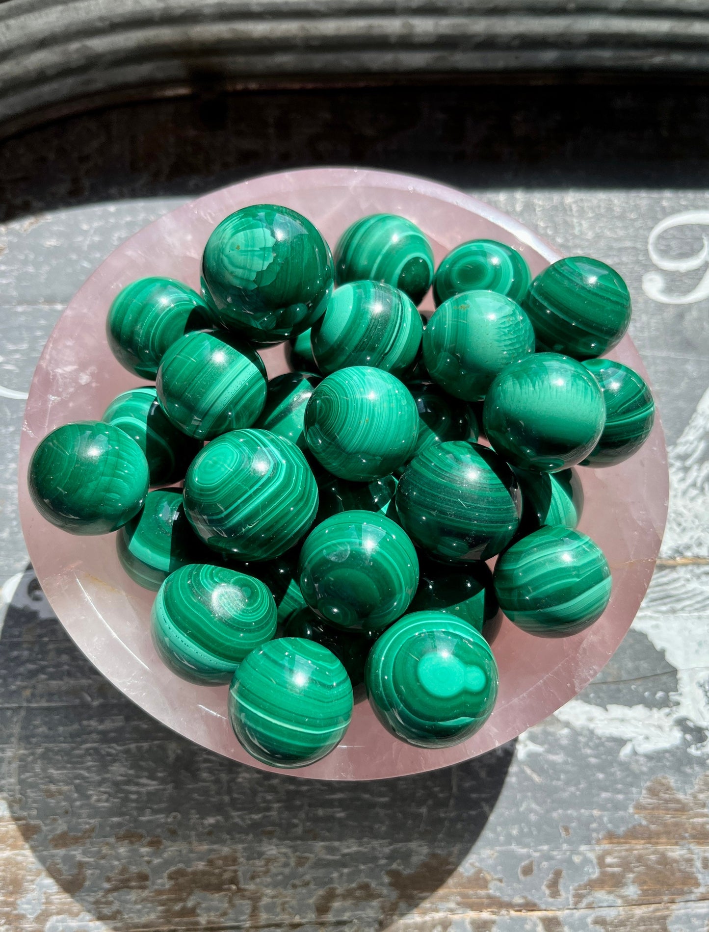 One (1) Gorgeous Mini Genuine Malachite Sphere, High Quality!