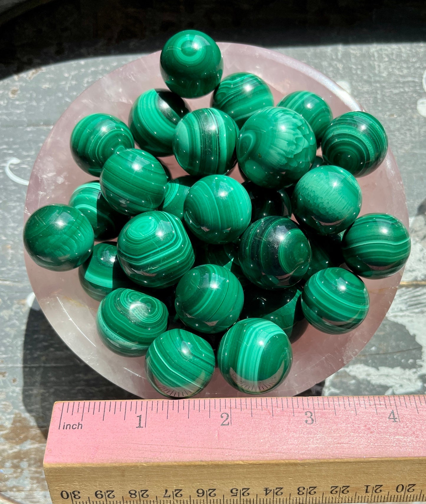 One (1) Gorgeous Mini Genuine Malachite Sphere, High Quality!